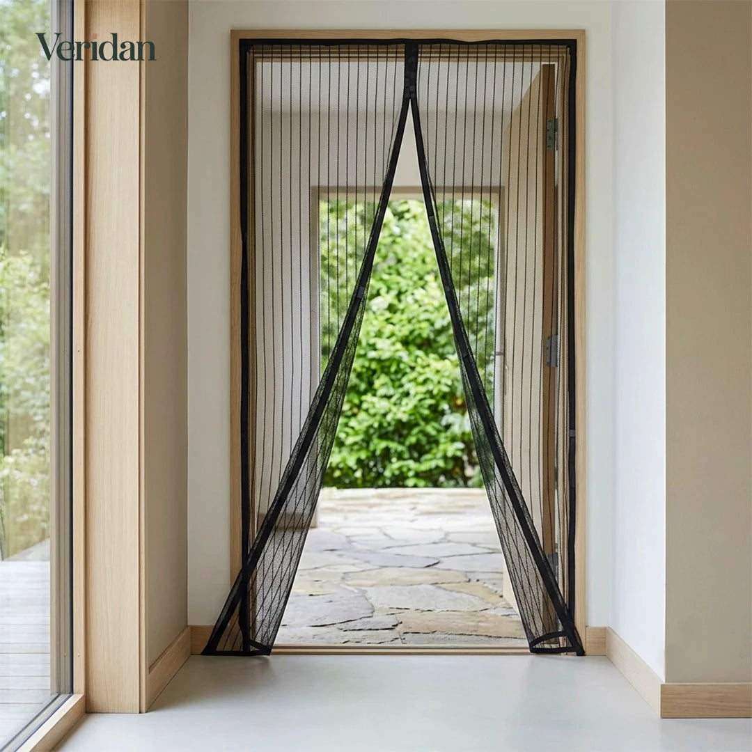 Mosquito Magic Mesh Door Curtain – Hands-Free Magnetic Screen