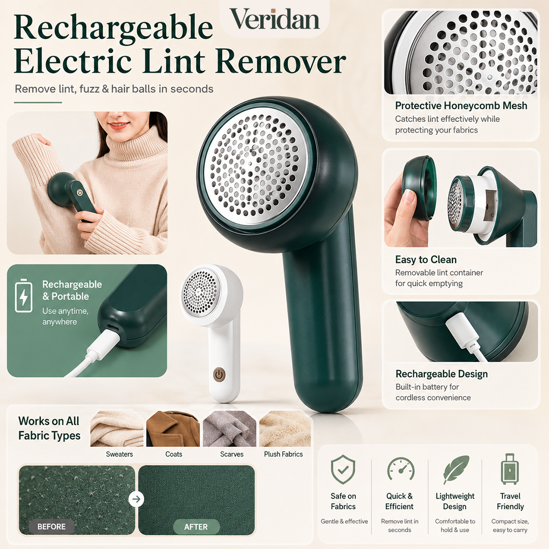Electric Lint Remover for Clothing – Rechargeable Fabric Shaver