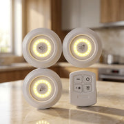 Wireless Remote Control LED Tap Lights (Pack of 3)